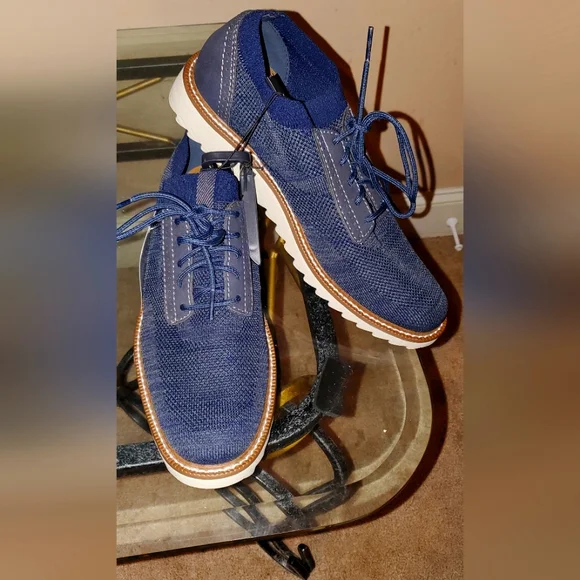 George | Shoes | George Navy Blue Knit Mens Dress Shoes | Poshmark